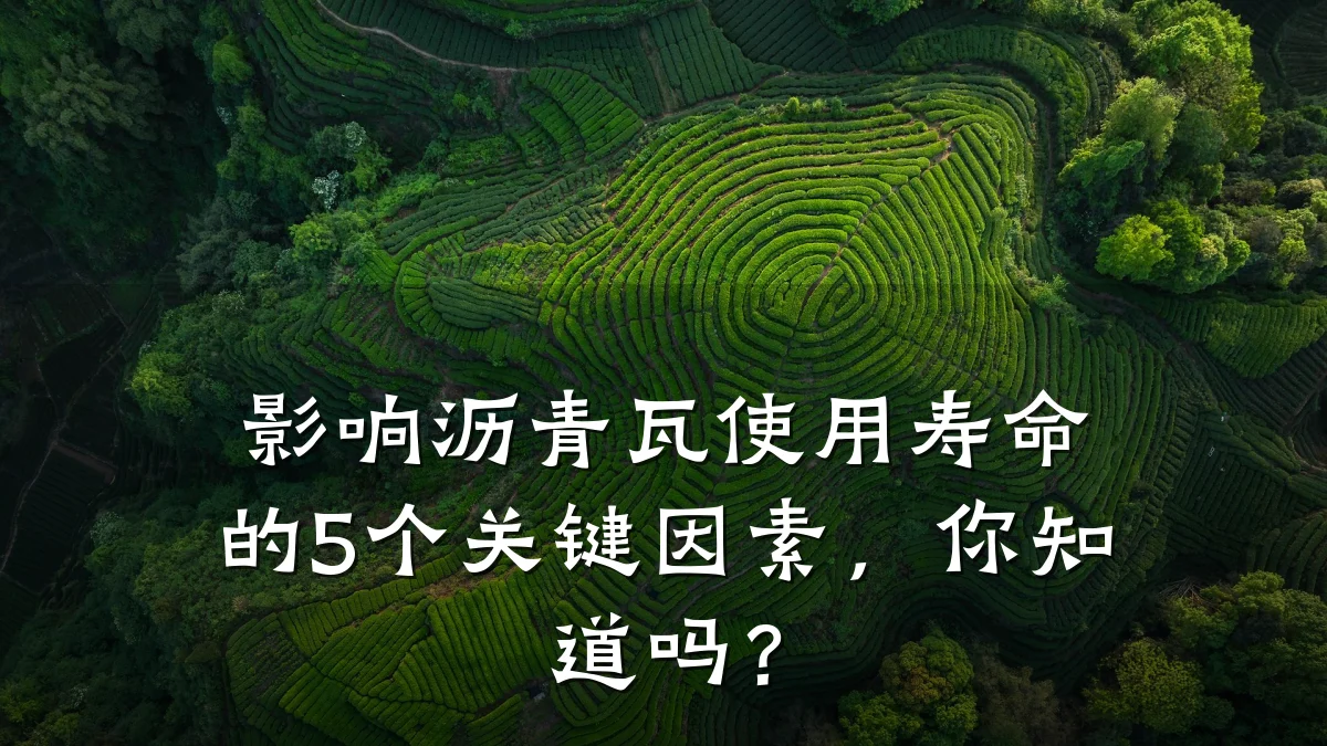 影响沥青瓦使用寿命的5个关键因素,你知道吗?