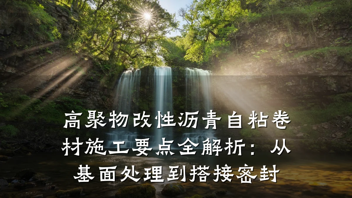 高聚物改性沥青自粘卷材施工要点全解析：从基面处理到搭接密封
