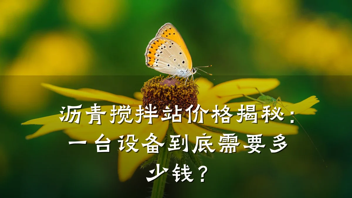 沥青搅拌站价格揭秘:一台设备到底需要多少钱?