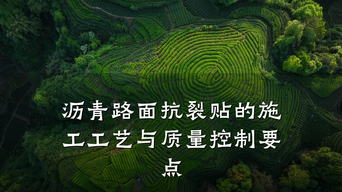 沥青路面抗裂贴的施工工艺与质量控制要点