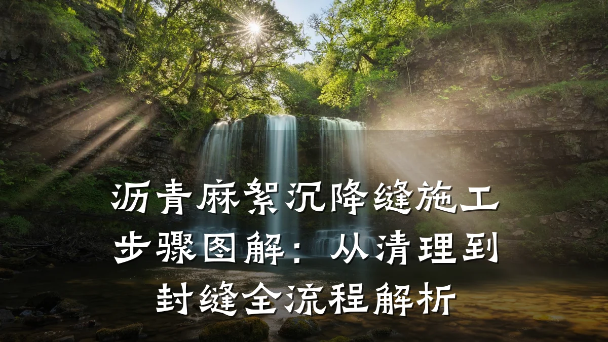 沥青麻絮沉降缝施工步骤图解：从清理到封缝全流程解析