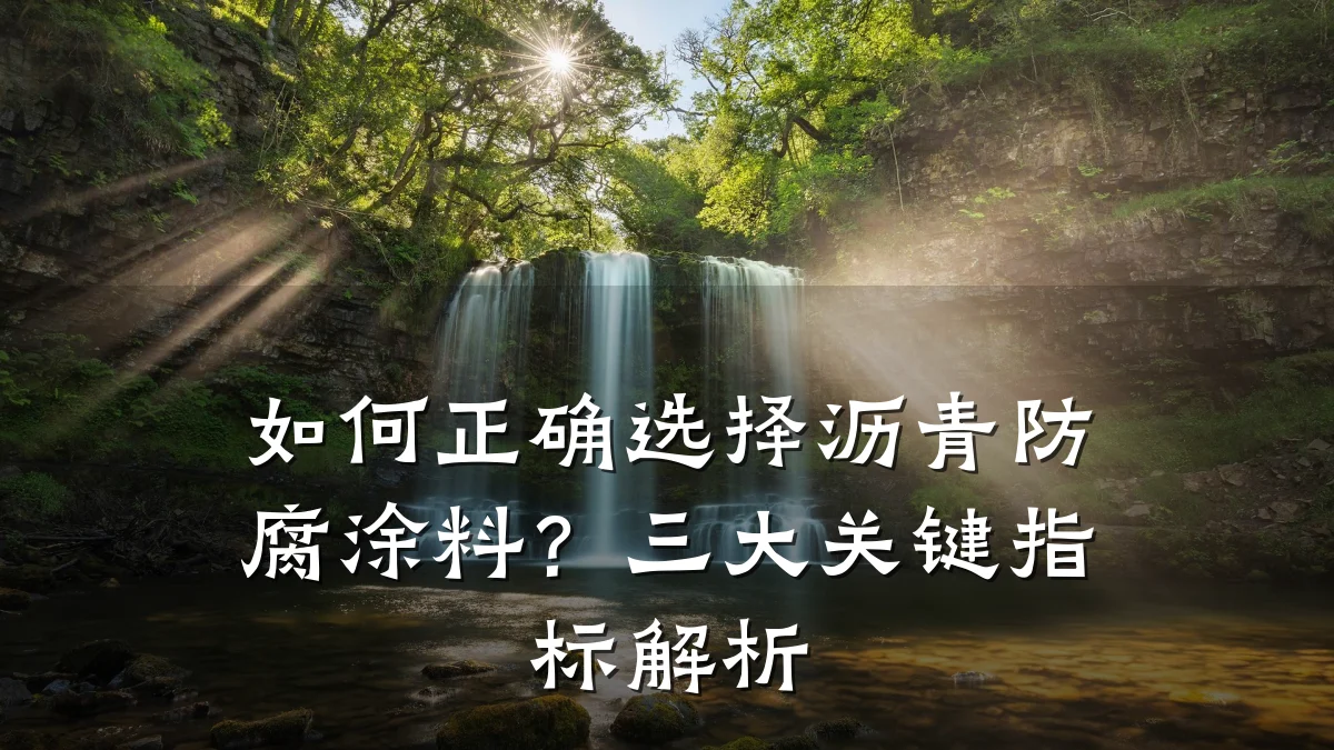 如何正确选择沥青防腐涂料？三大关键指标解析
