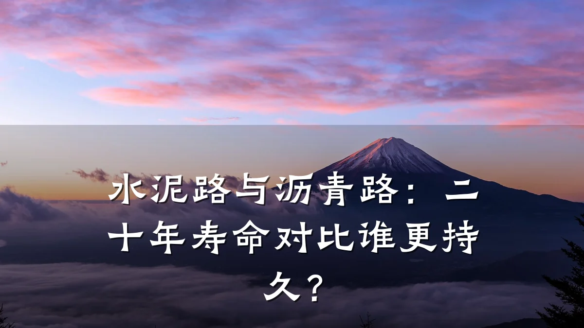 水泥路与沥青路：二十年寿命对比谁更持久？