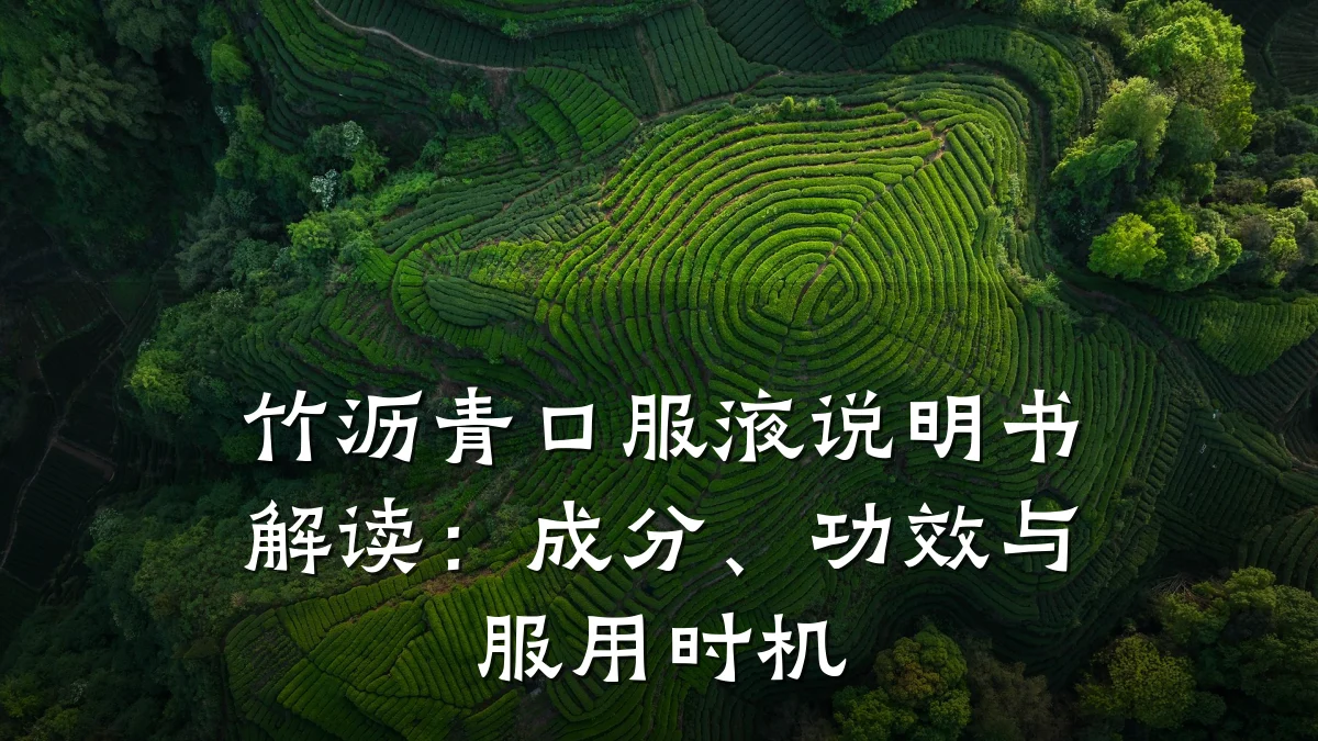 竹沥青口服液说明书解读:成分、功效与服用时机